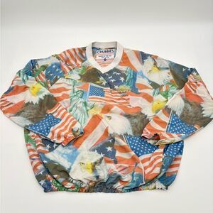 Chubbies vintage USA Eagle and Flag Nylon Pullover